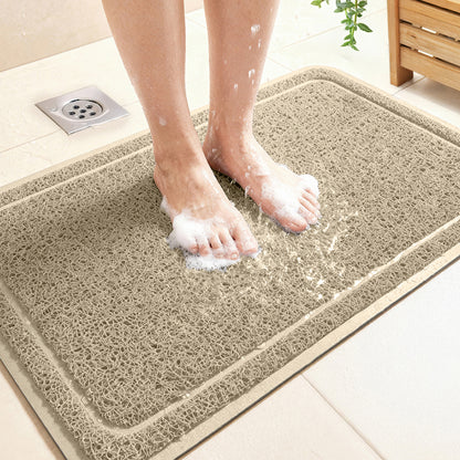 Loofah Bath Mat Gorilla Grip Beige 24" x 16" (Rectangular)