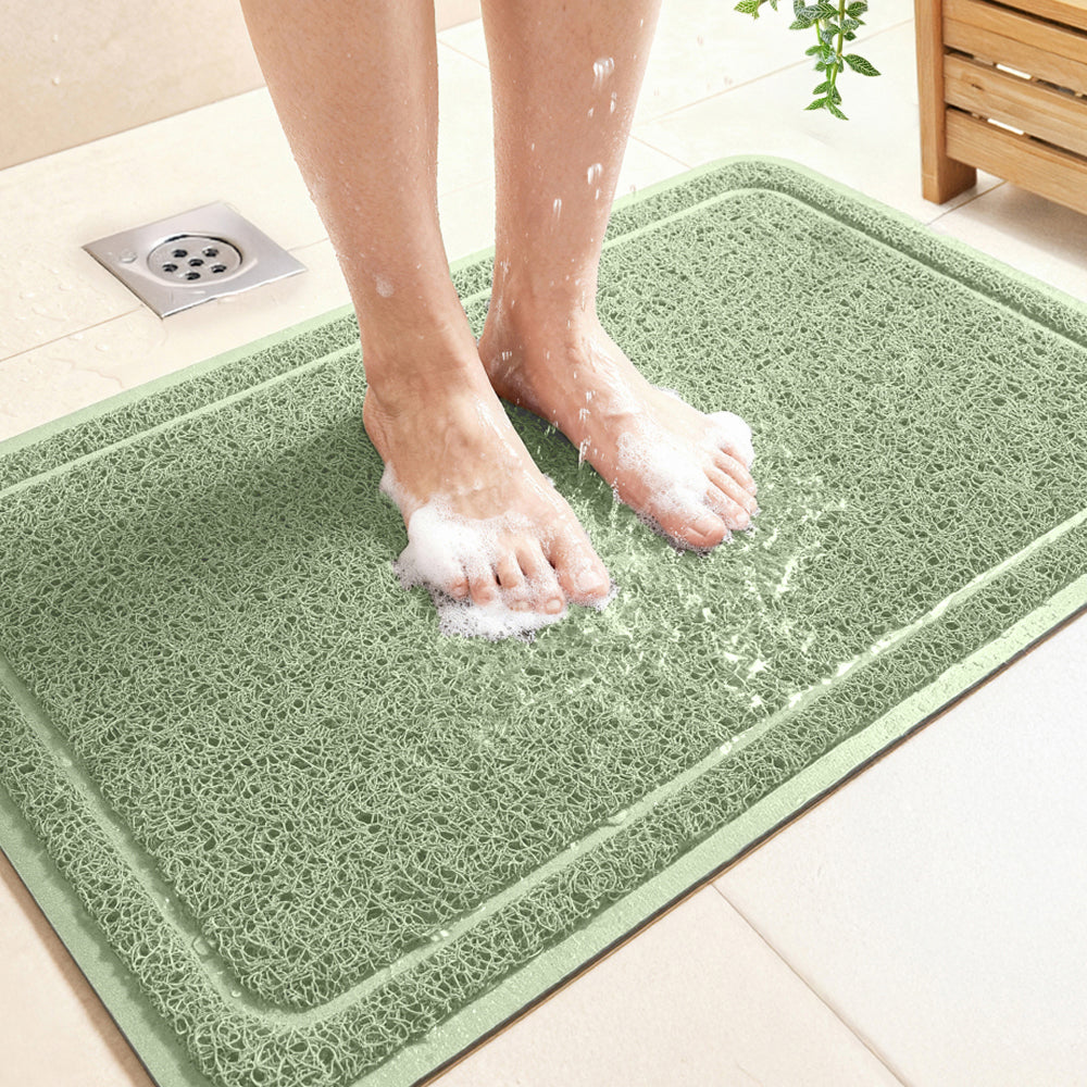 Loofah Bath Mat Gorilla Grip Sage 24" x 16" (Rectangular)