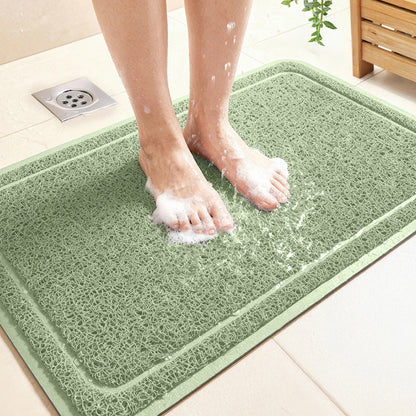 Loofah Bath Mat Gorilla Grip Sage 24" x 16" (Rectangular)