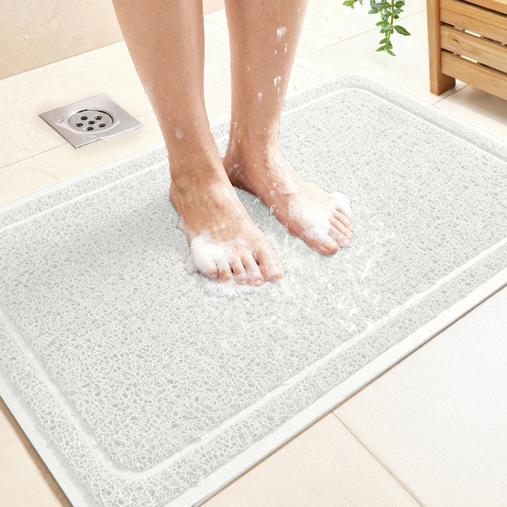 Loofah Bath Mat Gorilla Grip White 24" x 16" (Rectangular)