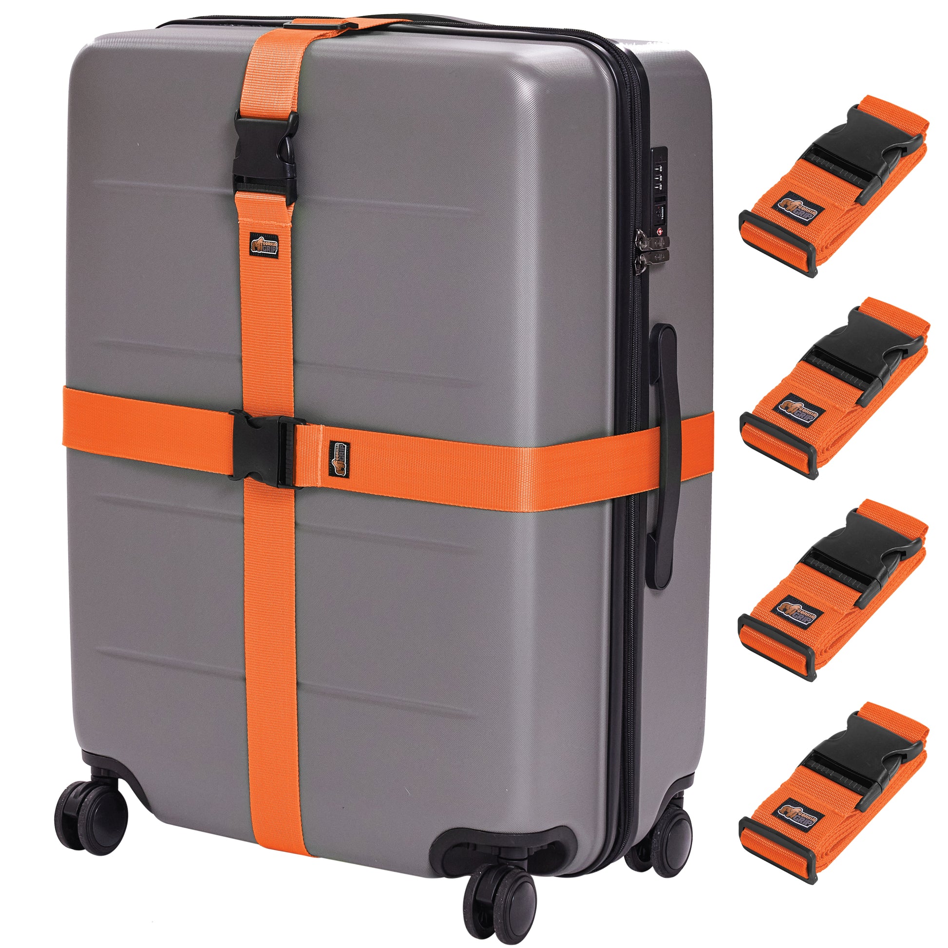 Luggage Straps Gorilla Grip Orange 4