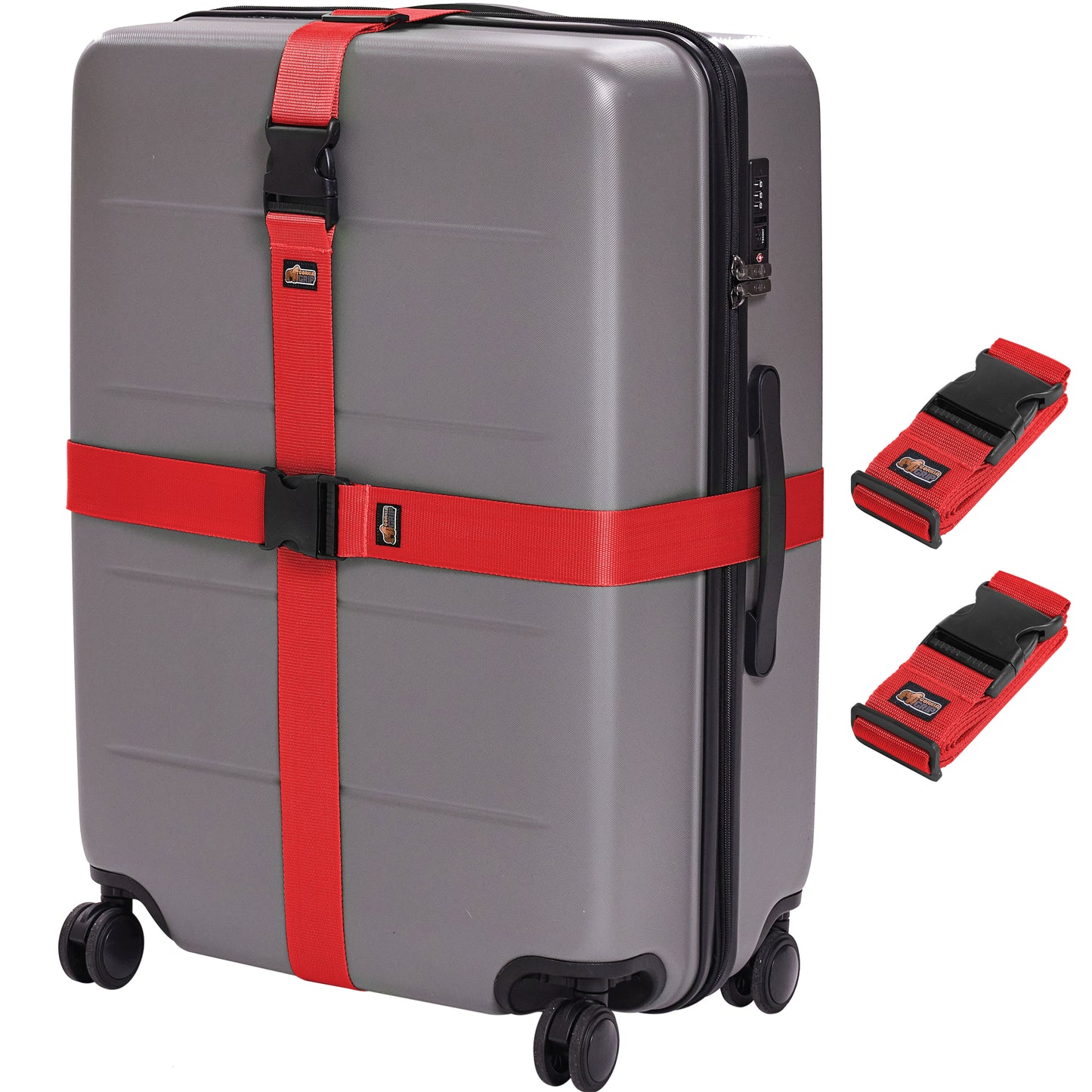 Luggage Straps  Gorilla Grip Red  