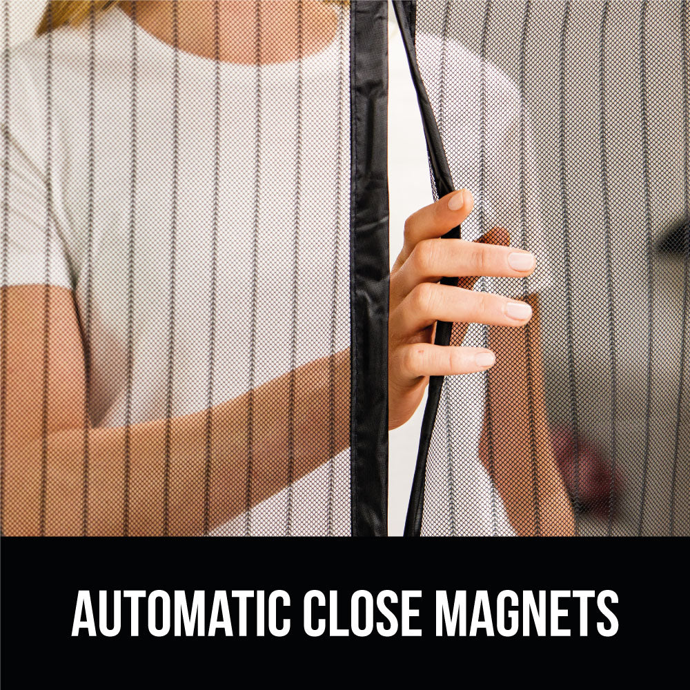 Buy CUQOO Magnetic Screen Door Curtain - Adjustable Magnetic Door Fly Screen Net With Block Closure Easy Installation For All Doors Bug Free Net Flies Mosquito White