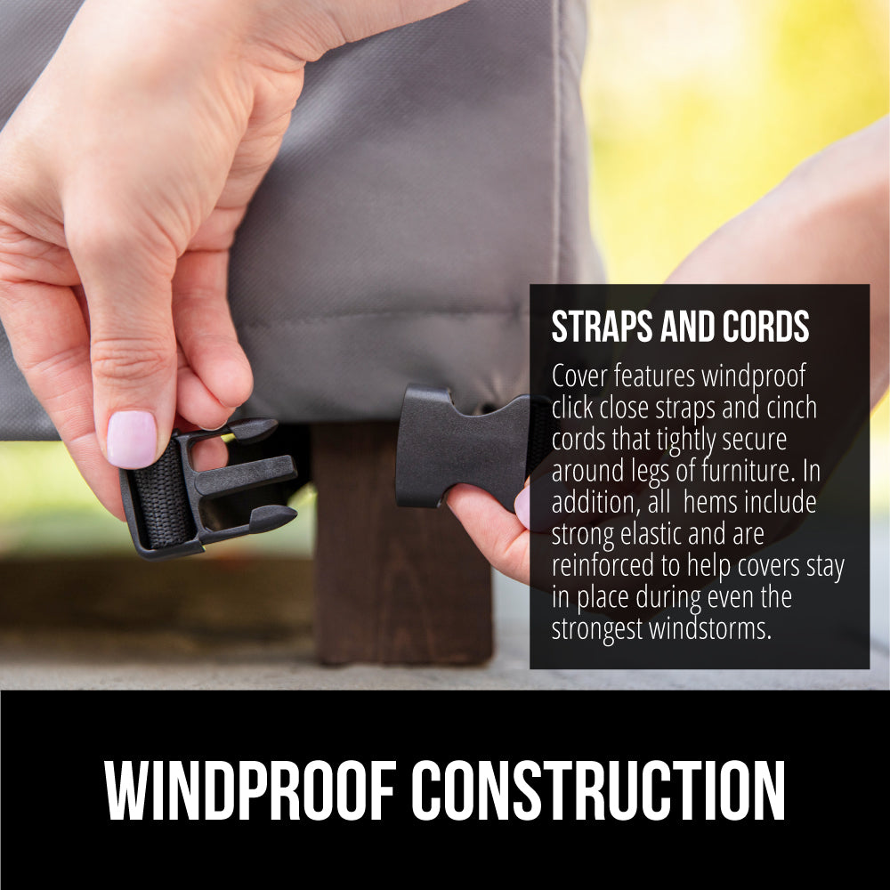 Gorilla Grip Waterproof Large Outdoor Chair Cover, 2 Pack, 40 Inch, Adjustable Furniture Cover Sets - Thumbnail 4