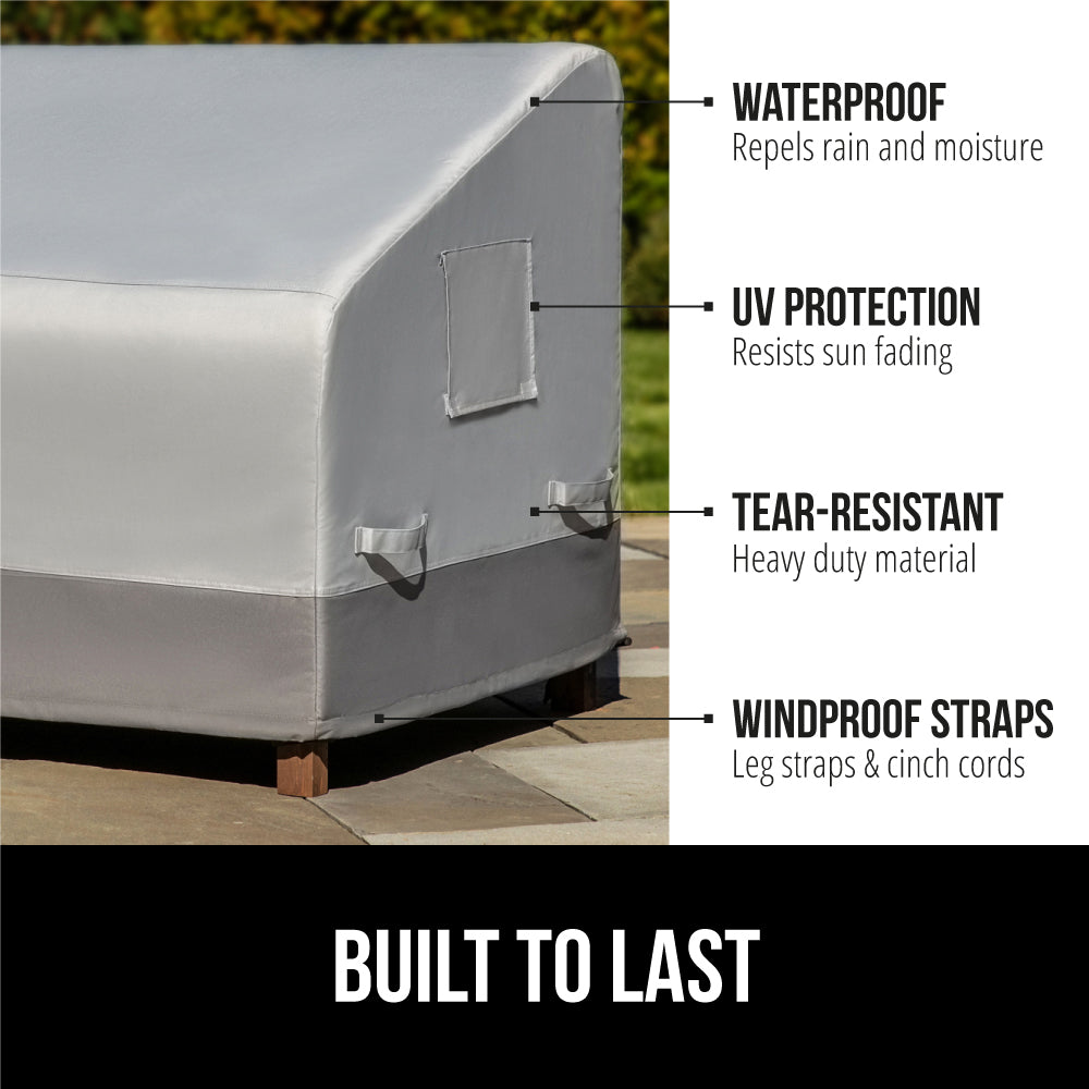 Gorilla Grip Waterproof Large Outdoor Chair Cover, 2 Pack, 40 Inch, Adjustable Furniture Cover Sets - Thumbnail 5