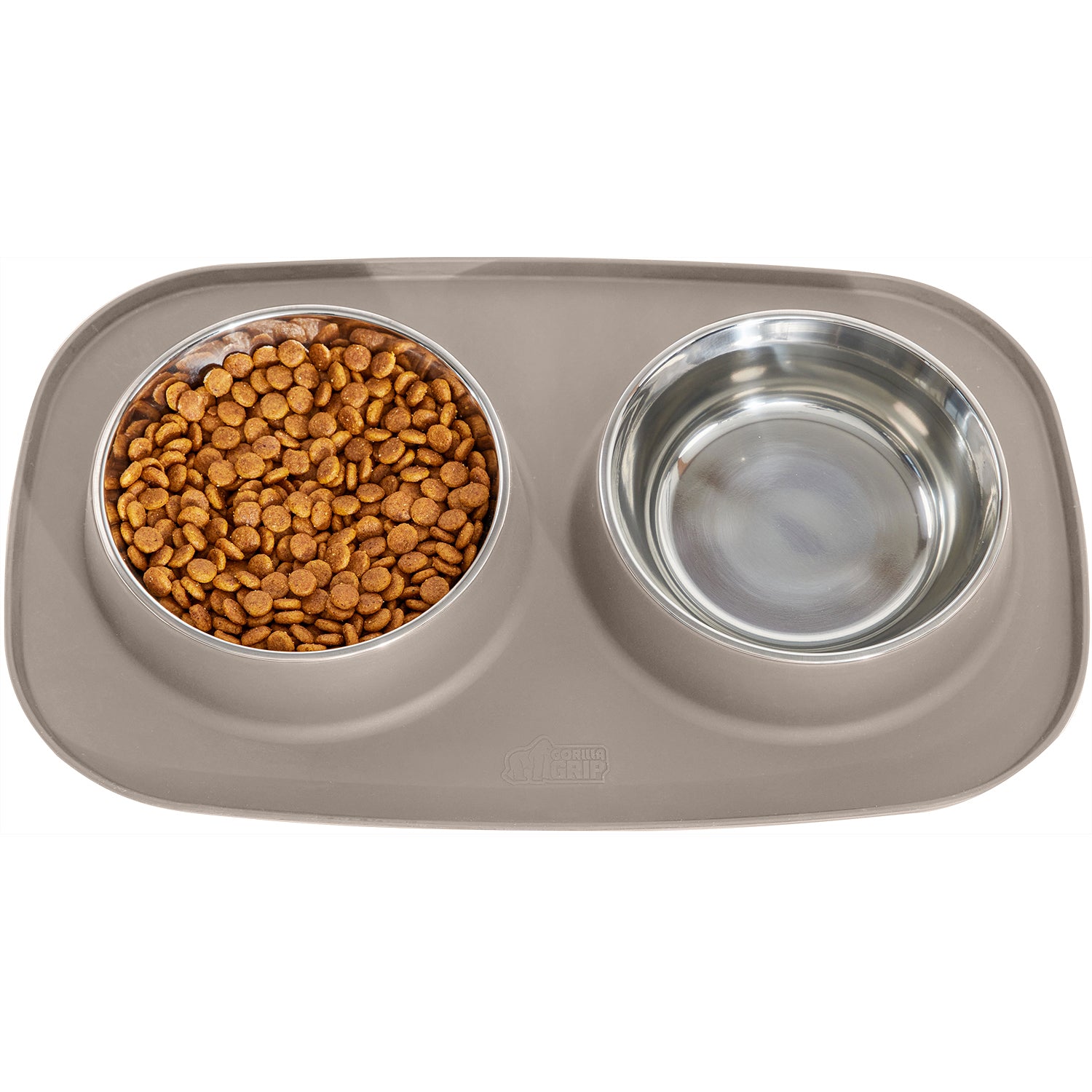 Pet Bowls Silicone Feeding Mat  Gorilla Grip Beige 1 Cup 