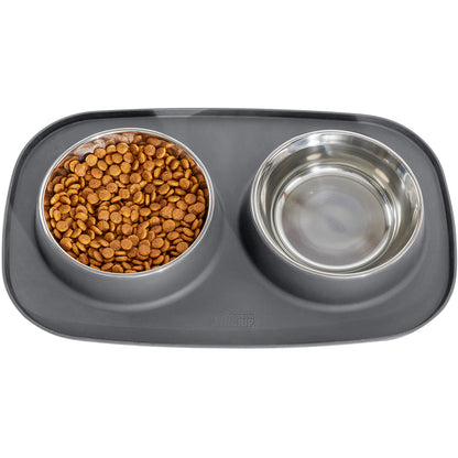 Pet Bowls Silicone Feeding Mat  Gorilla Grip Gray 1 Cup 