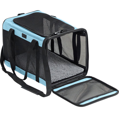 Pet Soft Travel Bag  Gorilla Grip Blue  