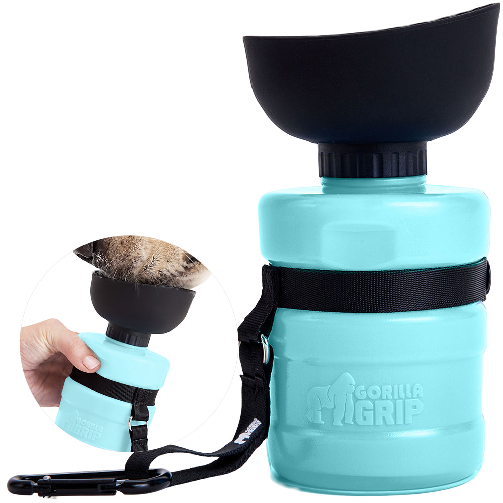 Pet Water Bottle Gorilla Grip Turquoise