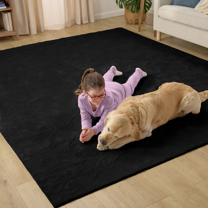 Area Rug Gorilla Grip Black 2' x 3' (Rectangular)
