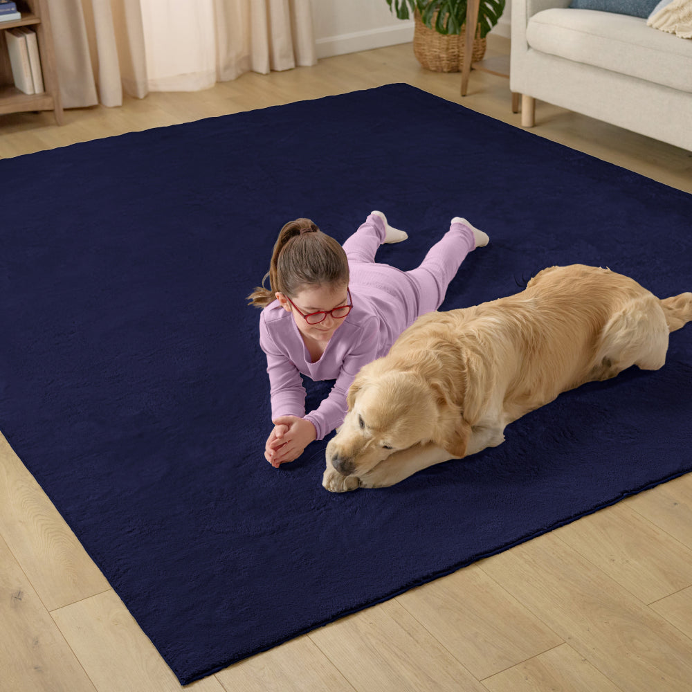 Area Rug Gorilla Grip Navy Blue 2' x 3' (Rectangular)