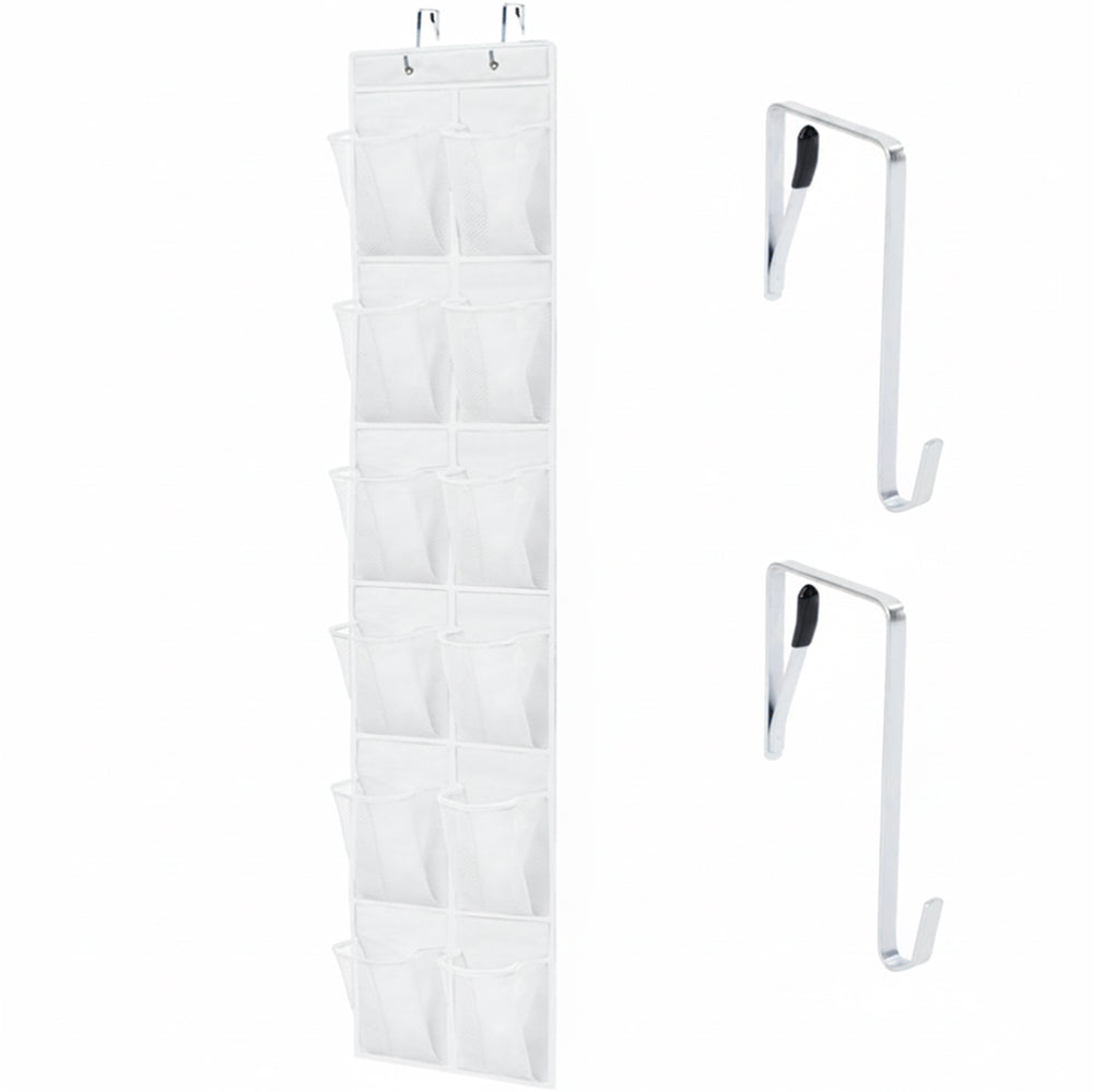 Over the Door Shoe Organizer Gorilla Grip White 1 Pack 12 Pockets