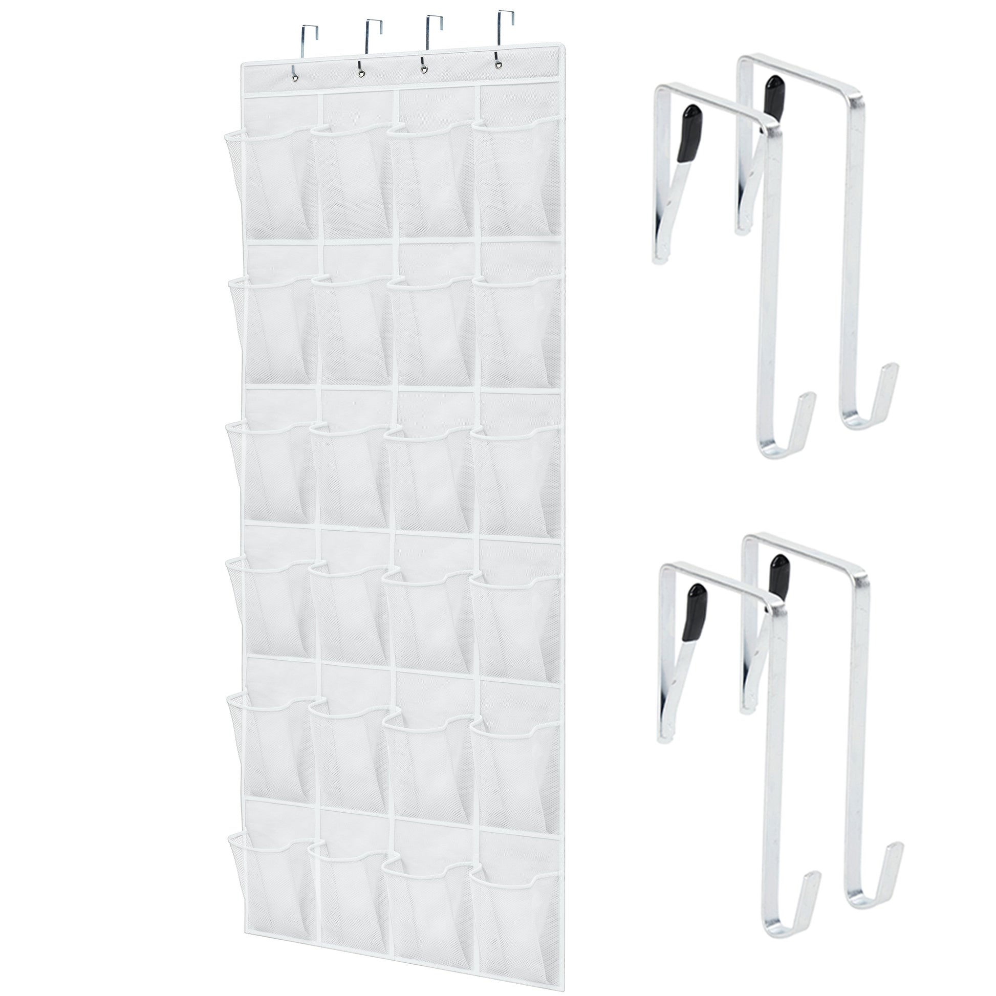 Over Door Organizer  Gorilla Grip Pure White 24 Pockets 