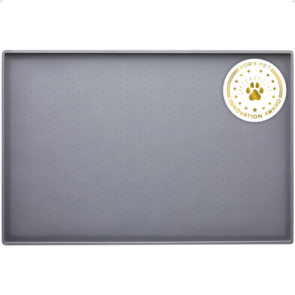 Pet Feeding Mat Gorilla Grip Gray 16" x 10"