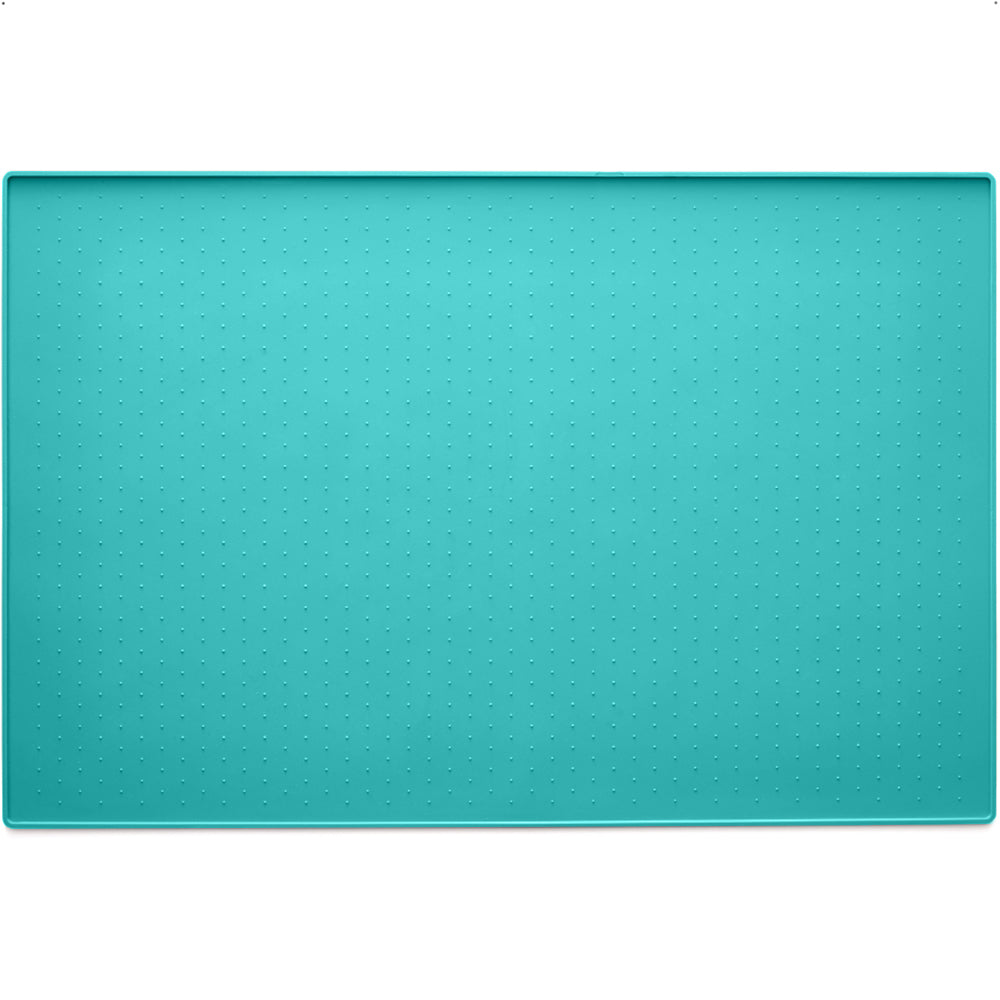 Pet Feeding Mat  Gorilla Grip Turquoise 16" x 10" 