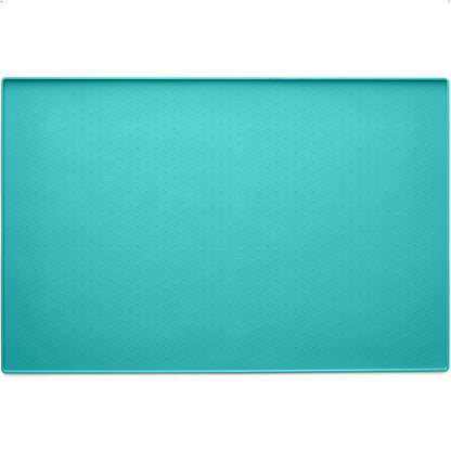 Pet Feeding Mat  Gorilla Grip Turquoise 16" x 10" 