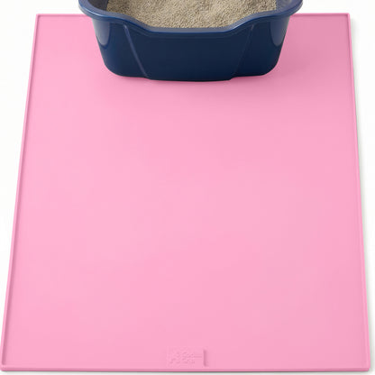 Silicone Cat Litter Box Mat Gorilla Grip Pink 30" x 24"