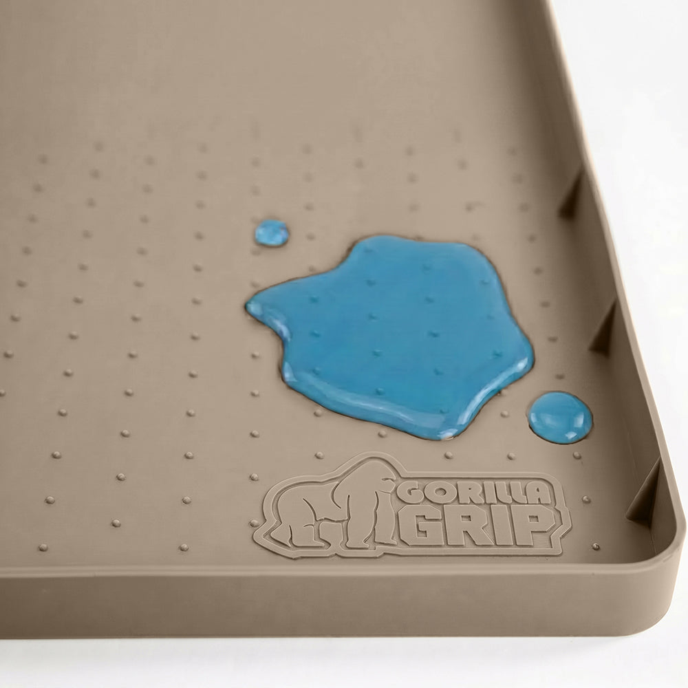 Silicone Under Sink Mat Gorilla Grip Beige 19" x 22"