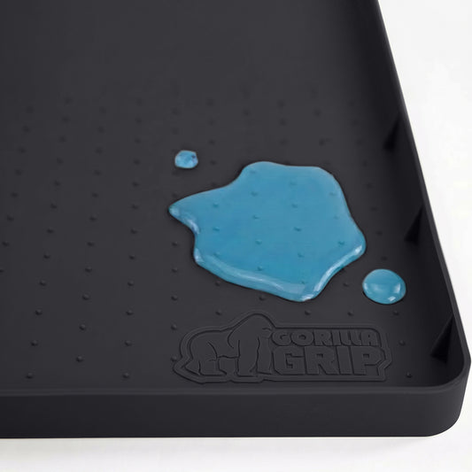 Silicone Under Sink Mat Gorilla Grip Black 19" x 22"
