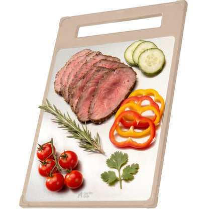Stainless Steel Cutting Board Gorilla Grip Beige 16"L x 11"W