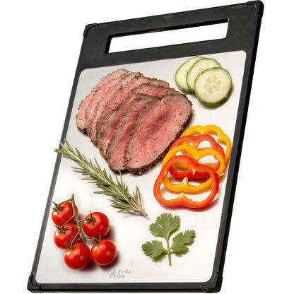 Stainless Steel Cutting Board Gorilla Grip Black 16"L x 11"W