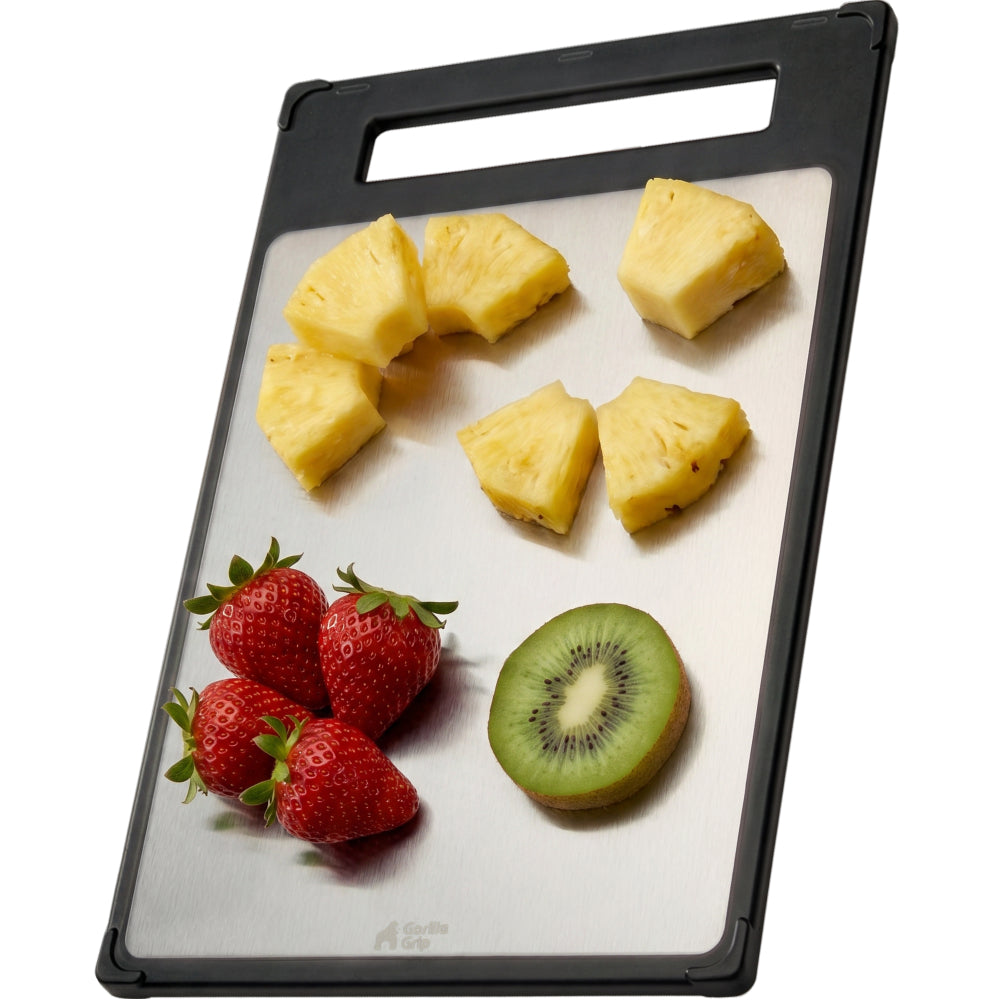 Stainless Steel Cutting Board Gorilla Grip Black 12"L x 8"W