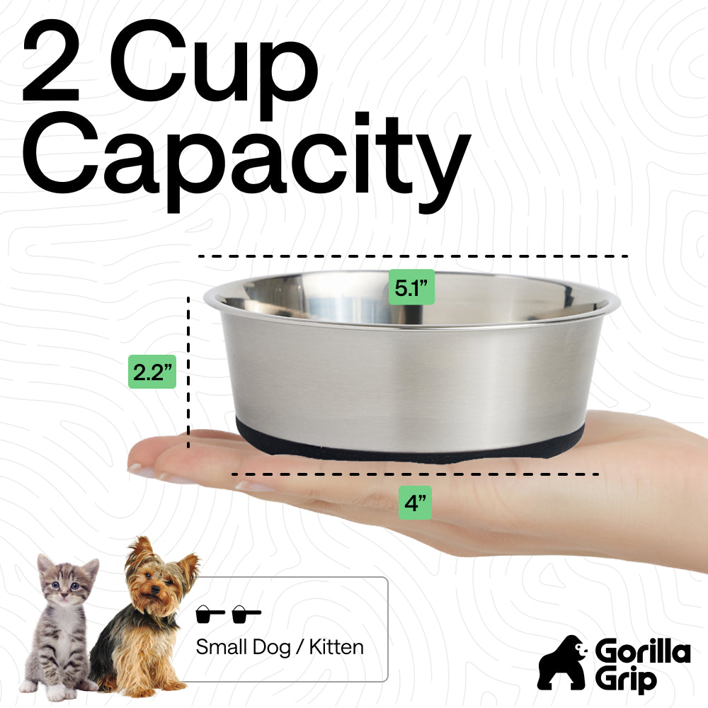 Stainless Steel Dog Bowl (Set of 2)