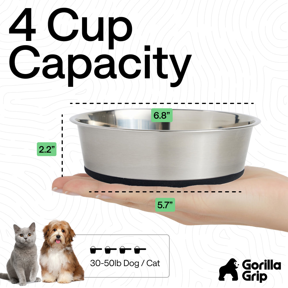 Stainless Steel Dog Bowl (Set of 2)