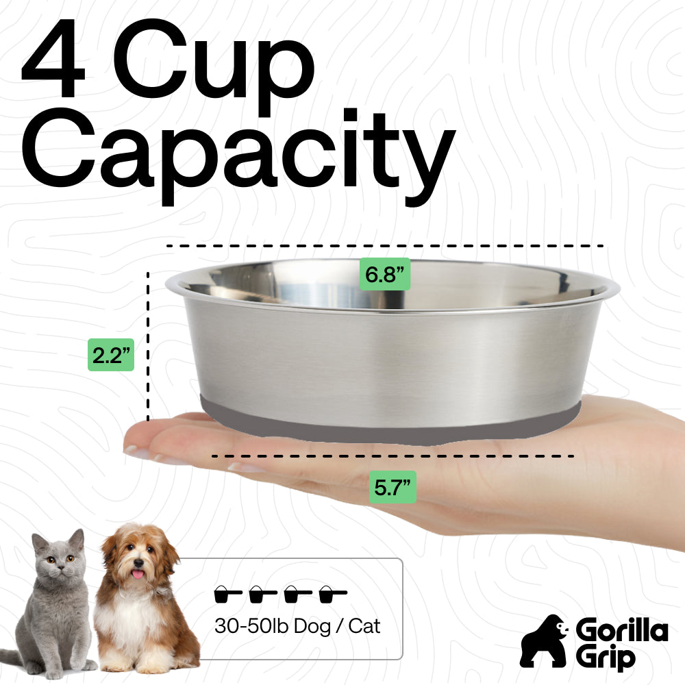 Stainless Steel Dog Bowl (Set of 2)