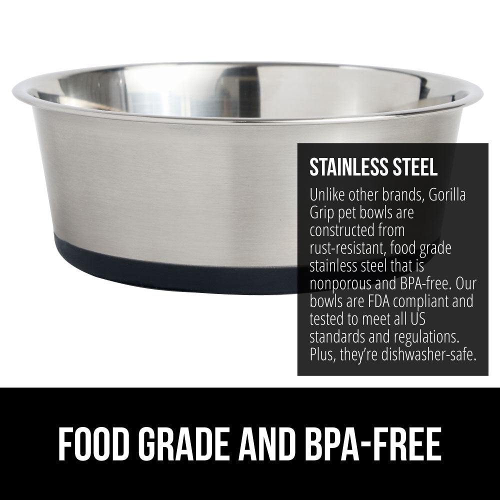 Cat Dog Food Bowls Gorilla Grip