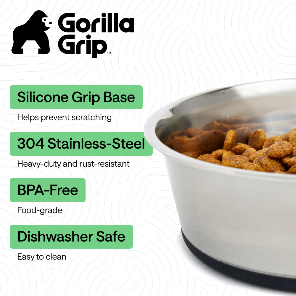 Stainless Steel Dog Bowl (Set of 2)