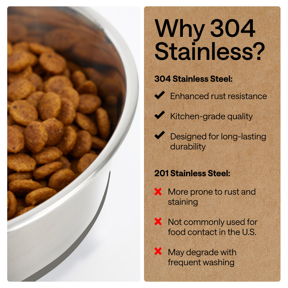 Stainless Steel Dog Bowl (Set of 2)