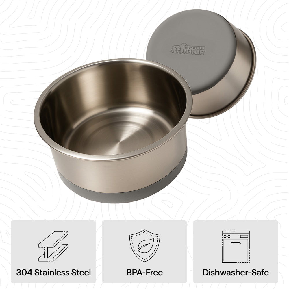 Stainless Steel Dog Bowl (Set of 2)