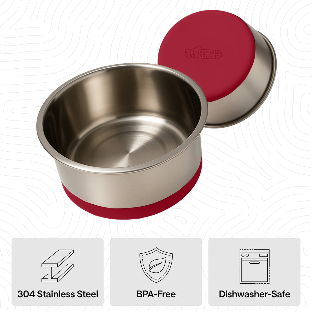 Stainless Steel Dog Bowl (Set of 2)