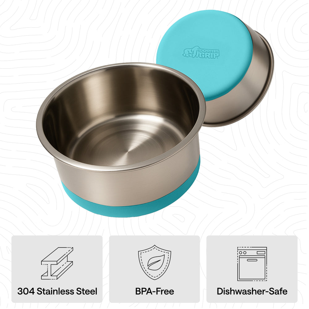Stainless Steel Dog Bowl (Set of 2)