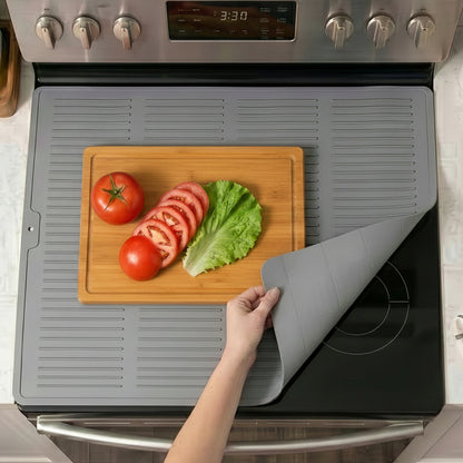 Silicone Kitchen Stove Cover Gorilla Grip Gray 28" x 20"