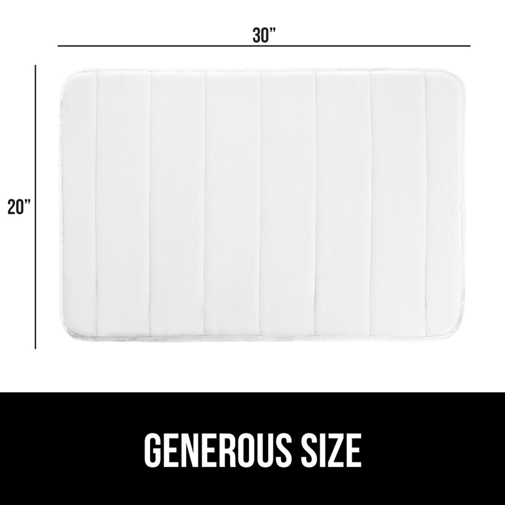 Striped Bath Rug Memory Gorilla Grip