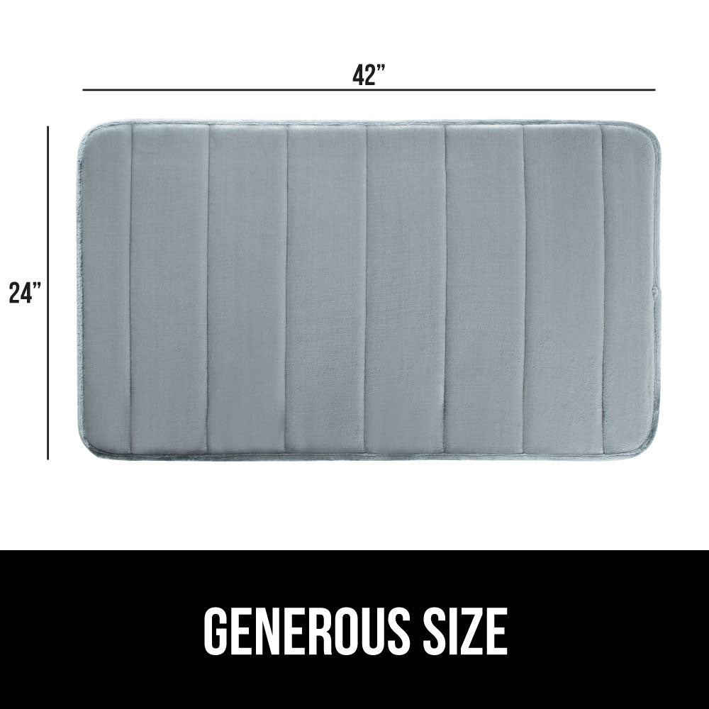 Striped Bath Rug Memory Gorilla Grip