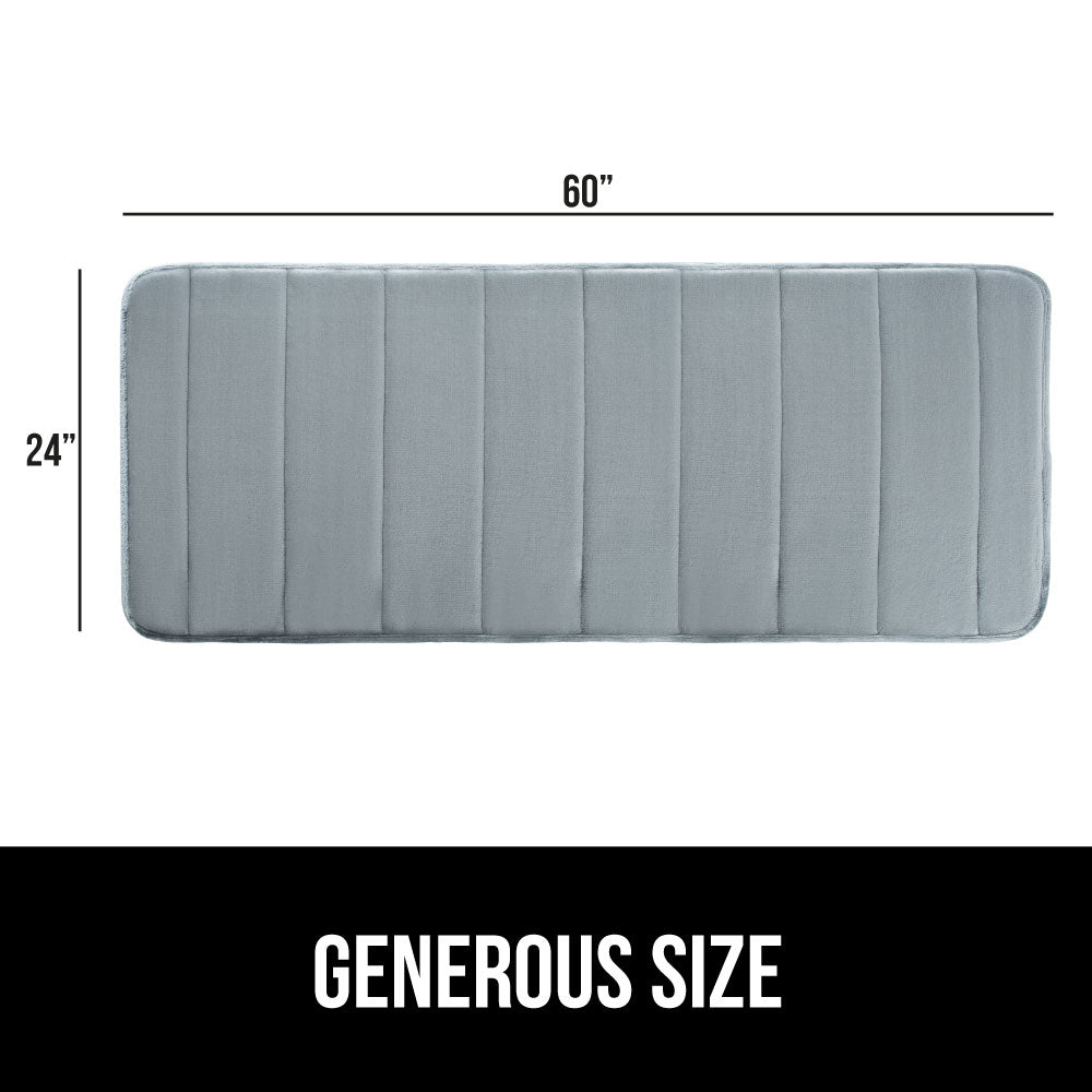 Striped Bath Rug Memory Gorilla Grip
