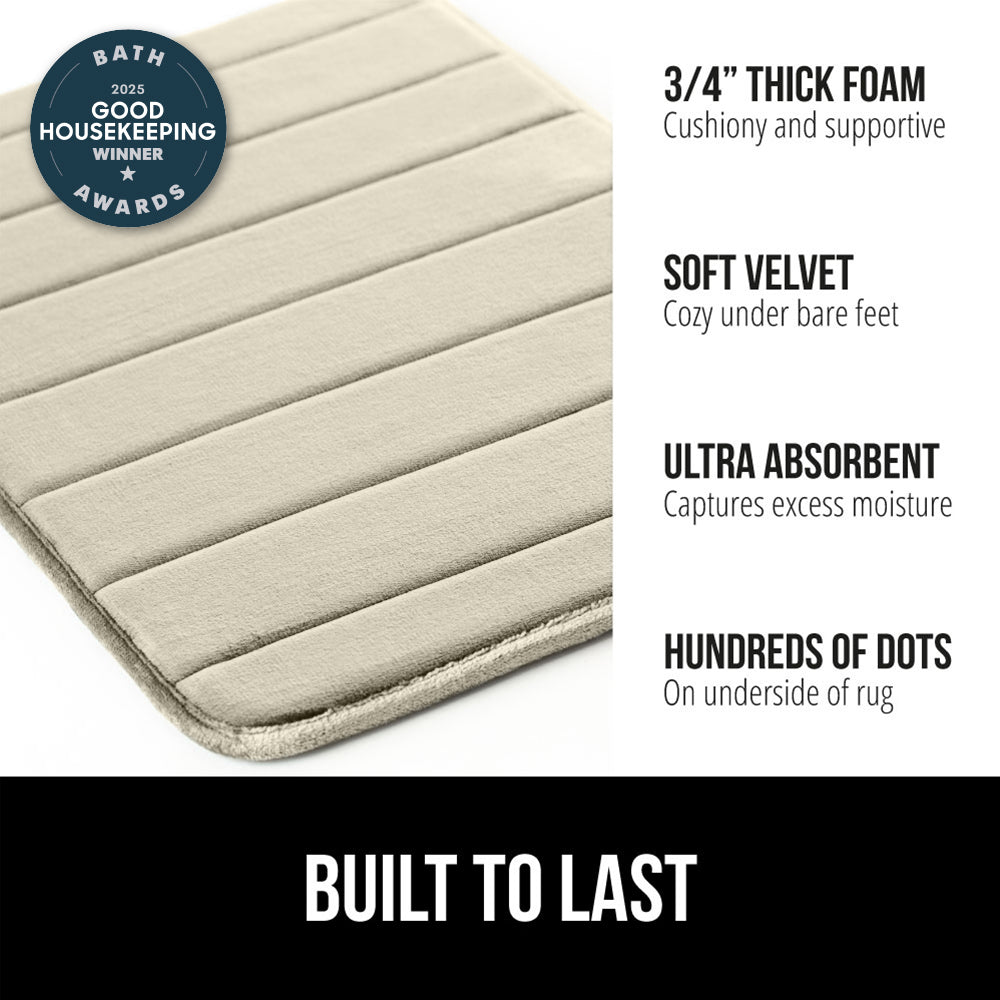 Striped Bath Rug Memory