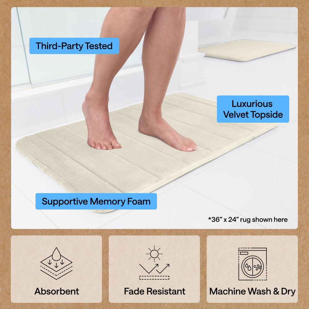 Striped Bath Rug Memory