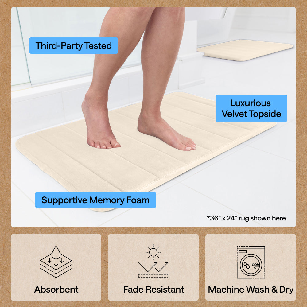 Striped Bath Rug Memory