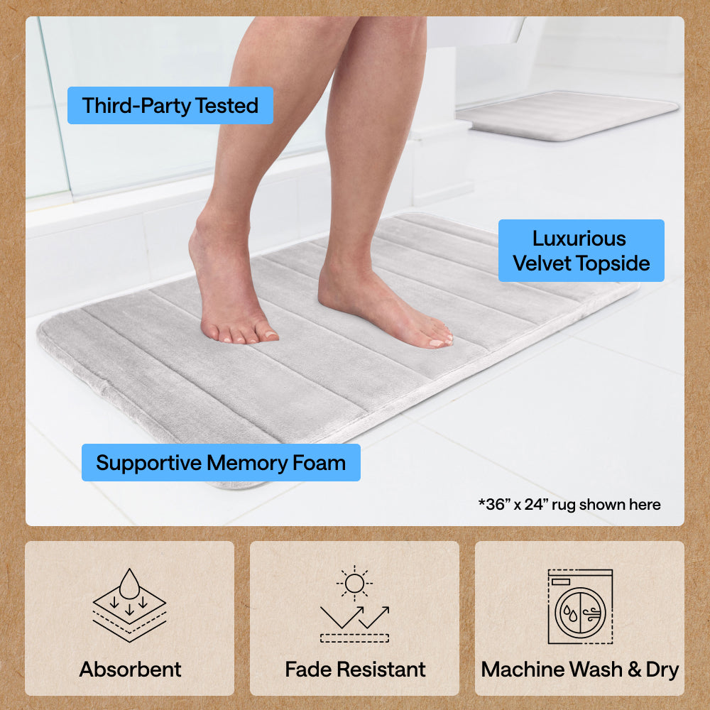 Striped Bath Rug Memory