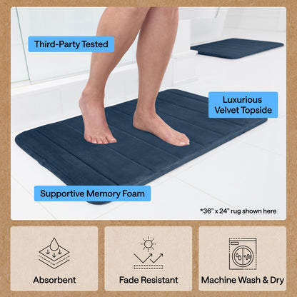 Striped Bath Rug Memory