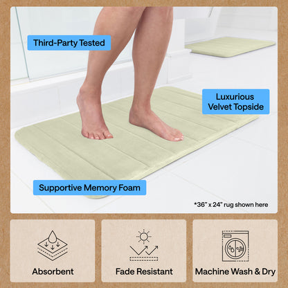 Striped Bath Rug Memory