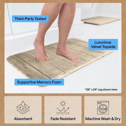 Striped Bath Rug Memory
