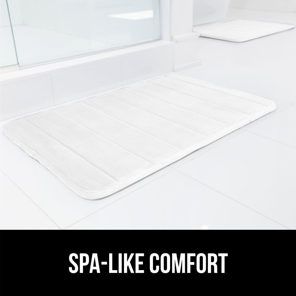 Striped Bath Rug Memory Gorilla Grip
