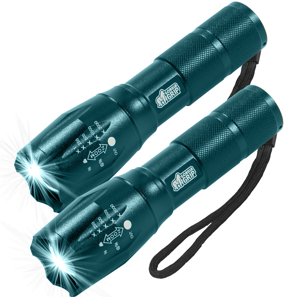 Flashlight  Gorilla Grip Teal Blue 2 Pack 