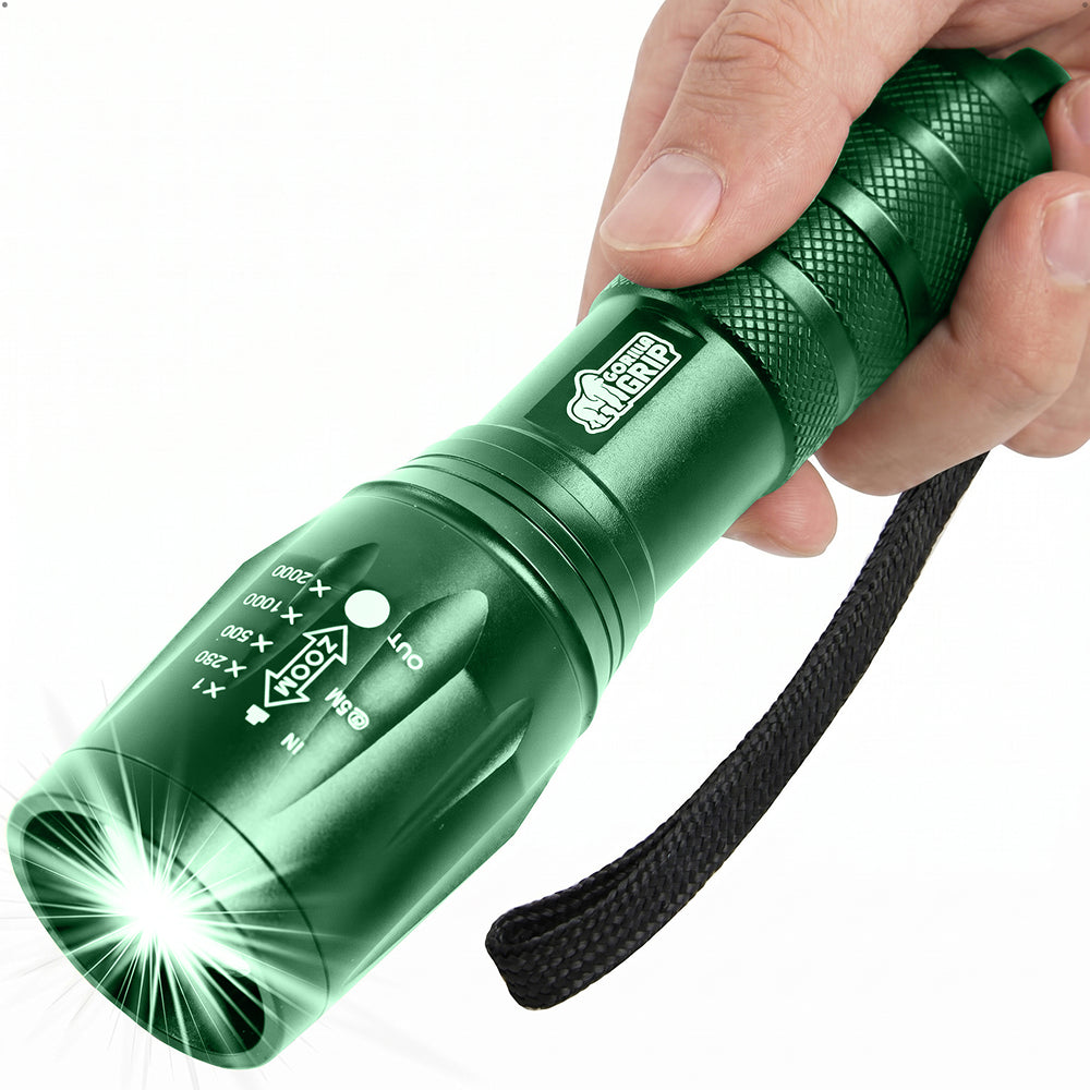 Gorilla Grip Powerful LED 750 ft Water Resistant 5 Adjustable Mode Tactical Flashlight, High Lumens Ultra Bright Battery Zoom Fl