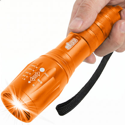 Tactical Flashlight Gorilla Grip Orange 1 Pack